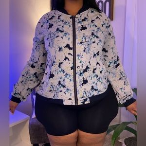 Floral Long Sleeve Zip Up Top - Cato (22/24)